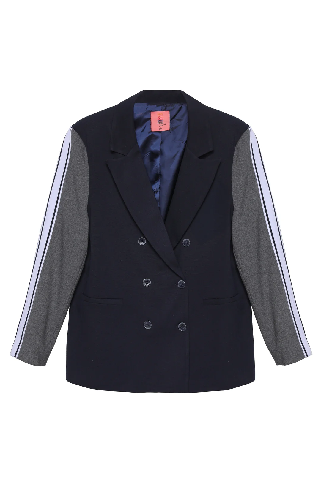 Match Detaylı Kruvaze Yaka Blazer Ceket Lacivert - Görsel 15